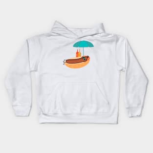 Bratwurst on the beach Kids Hoodie